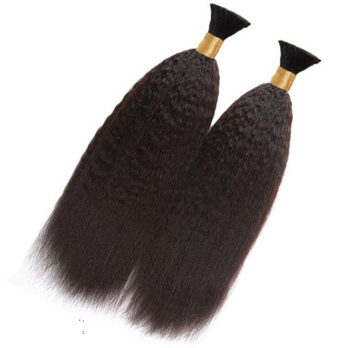 Kinky Straight Bulk Human Hair Extensions for Braiding 100g