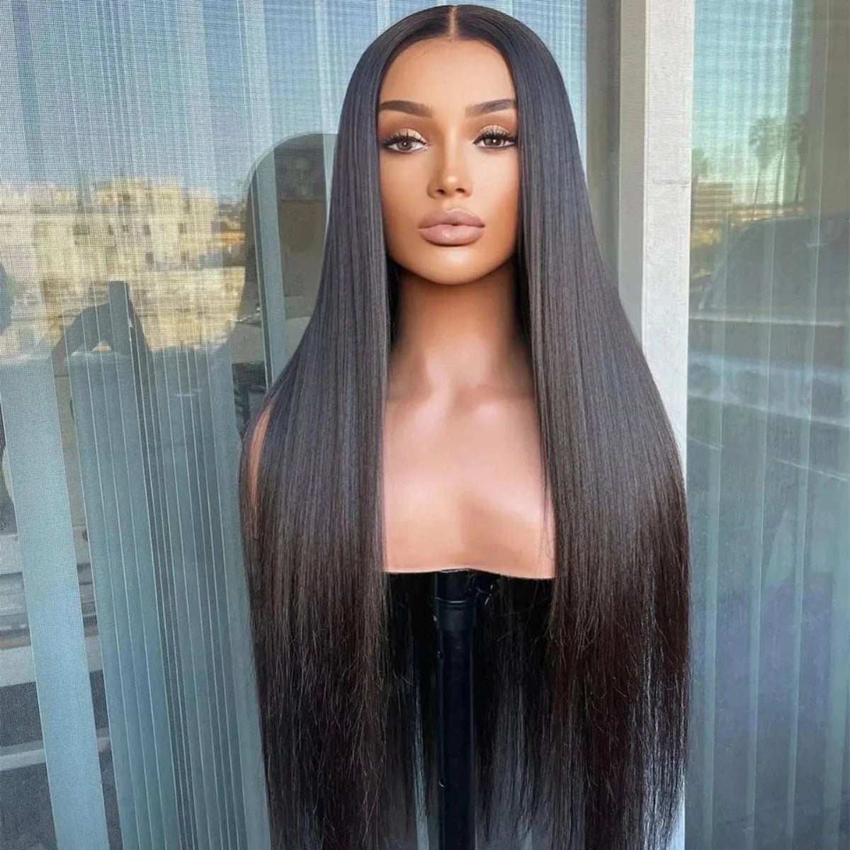 13X4 Straight Glueless High Density Human Hair wig