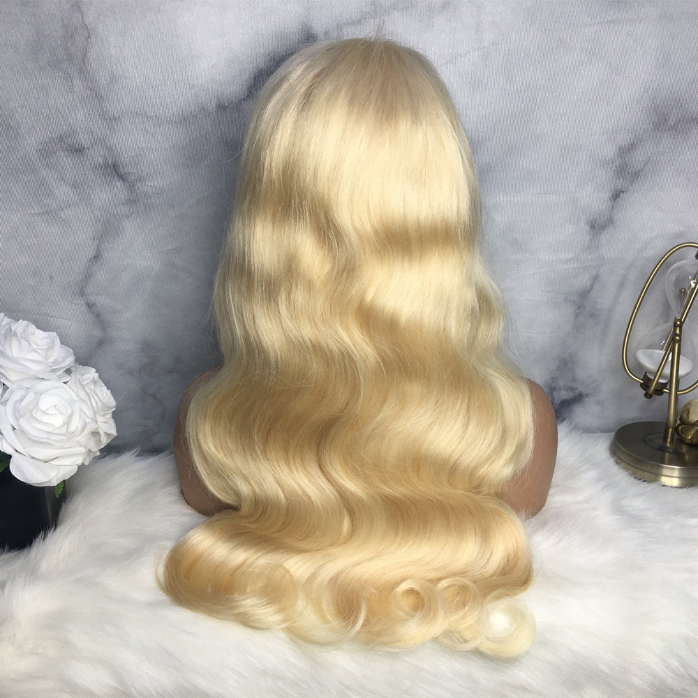 Blonde #613 Body Wave 13X4 Lace Closure Human Hair Wig