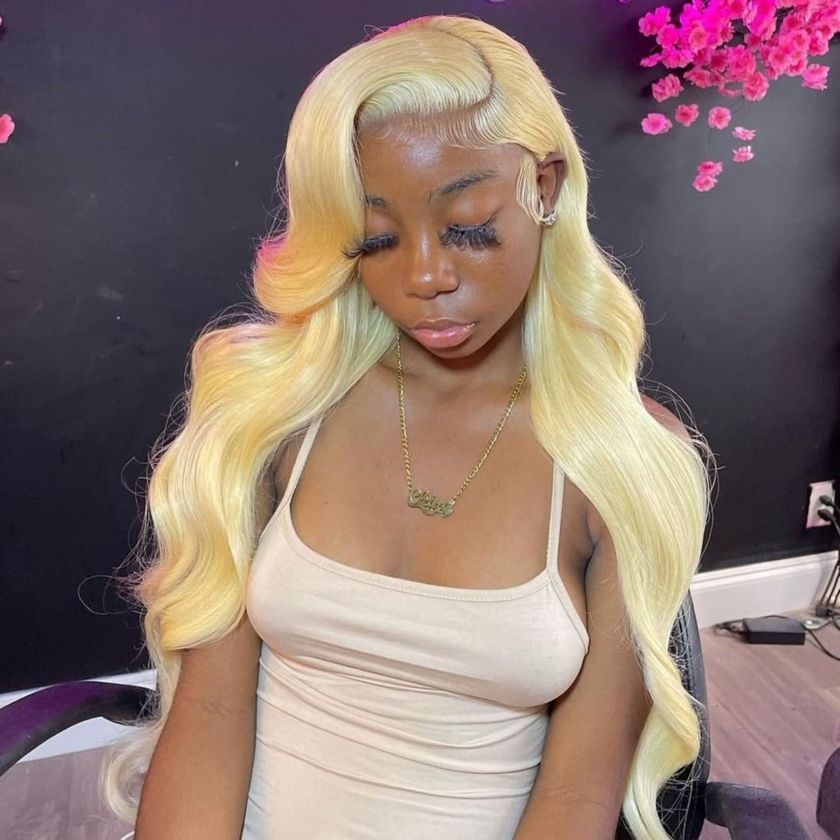 Blonde #613 Body Wave 13X4 Lace Closure Human Hair Wig
