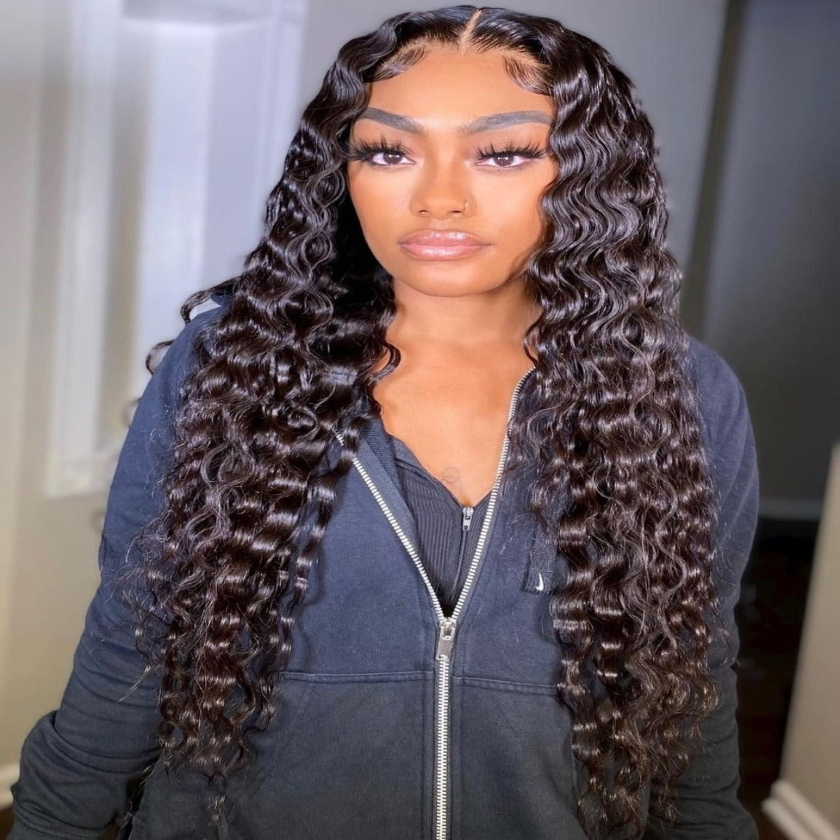 13X4 Deep Wave Glueless High Density Human Hair wig