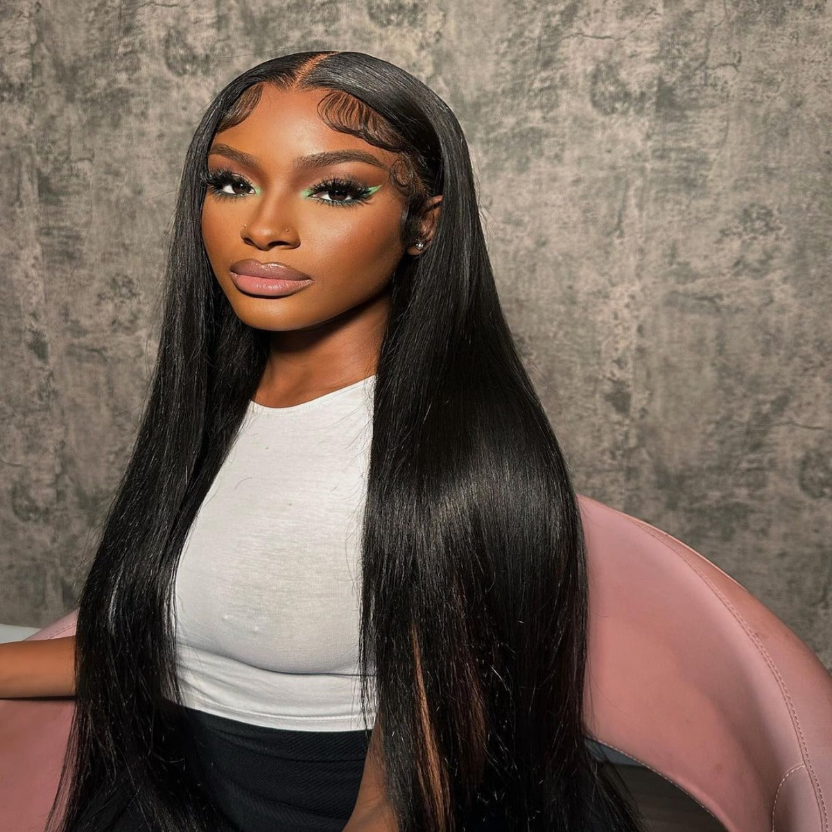 4X6  Pre Cut Lace Wear to go Glueless Straight Human Hair Wig