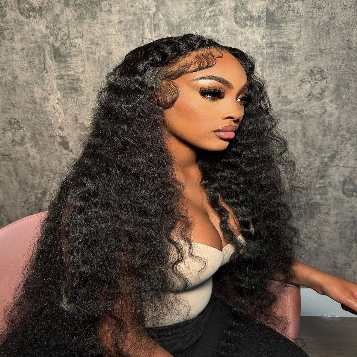 13X4 HD Lace Deep Wave High 180% 200% Density Human Hair Wig