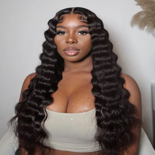 4X4 Glueless Deep Wave High Density Lace Closure Wig