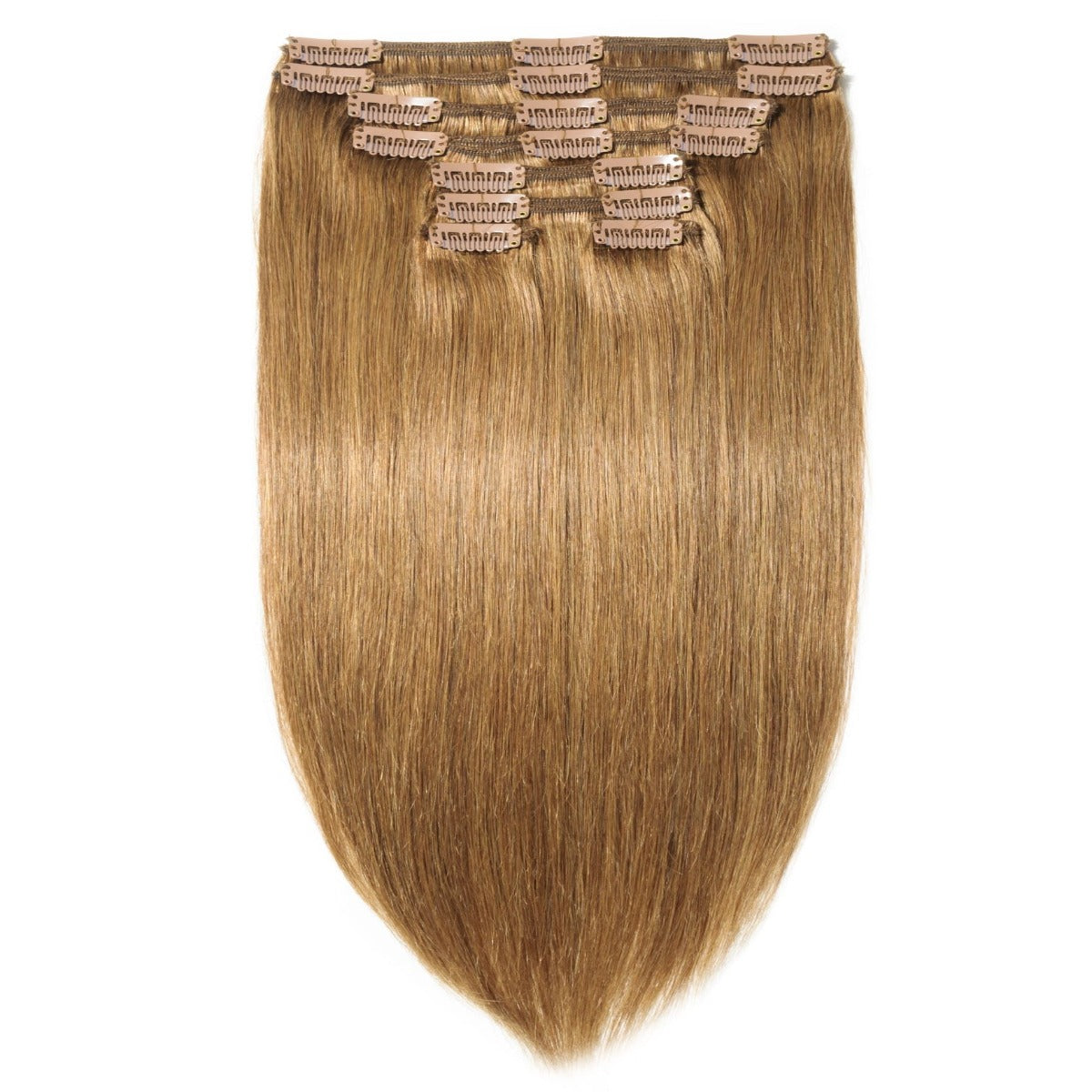 #6 Hazelnut Brown100g Straight Clip-Ins