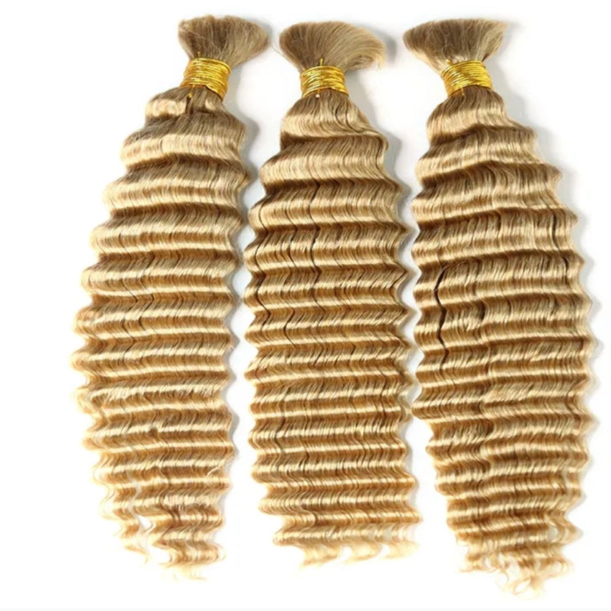 #27 Deep Wave Braid Bulk Human Hair Extensions  100g