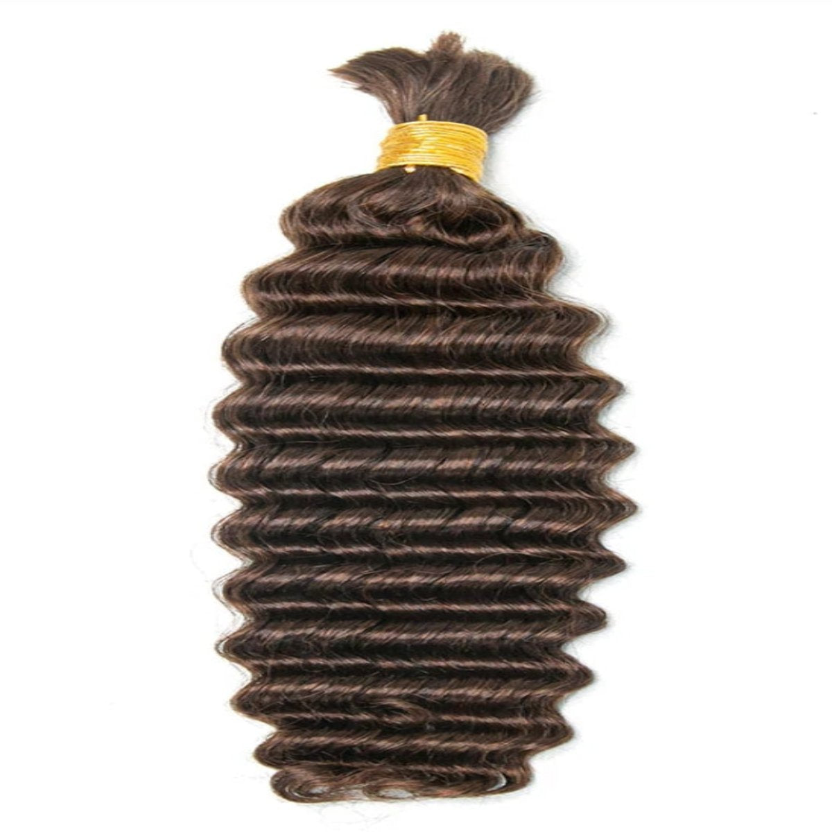 #4 Dark Brown Deep Wave Braid Bulk Human Hair Extensions  100g
