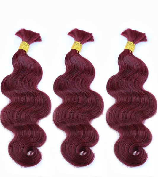 #99J Body Wave Braid Bulk Human Hair Extensions 100g