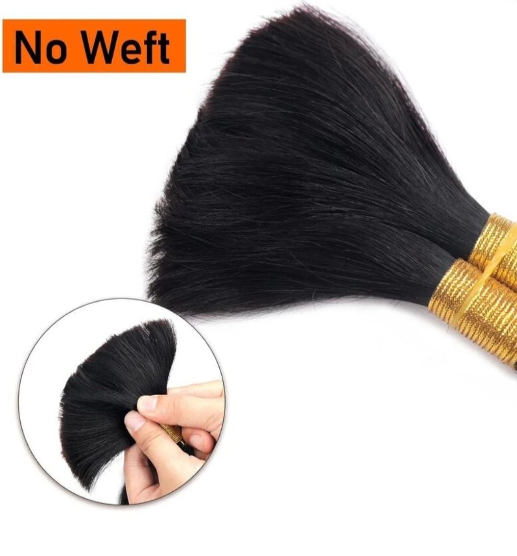 Water Wave Braid Bulk Human Hair Extensions  100g