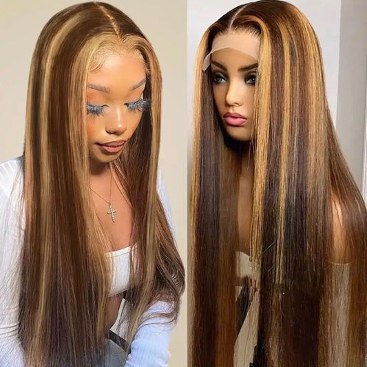 #4/27 5x5 Glueless Lace Frontal Straight Highlight Wig