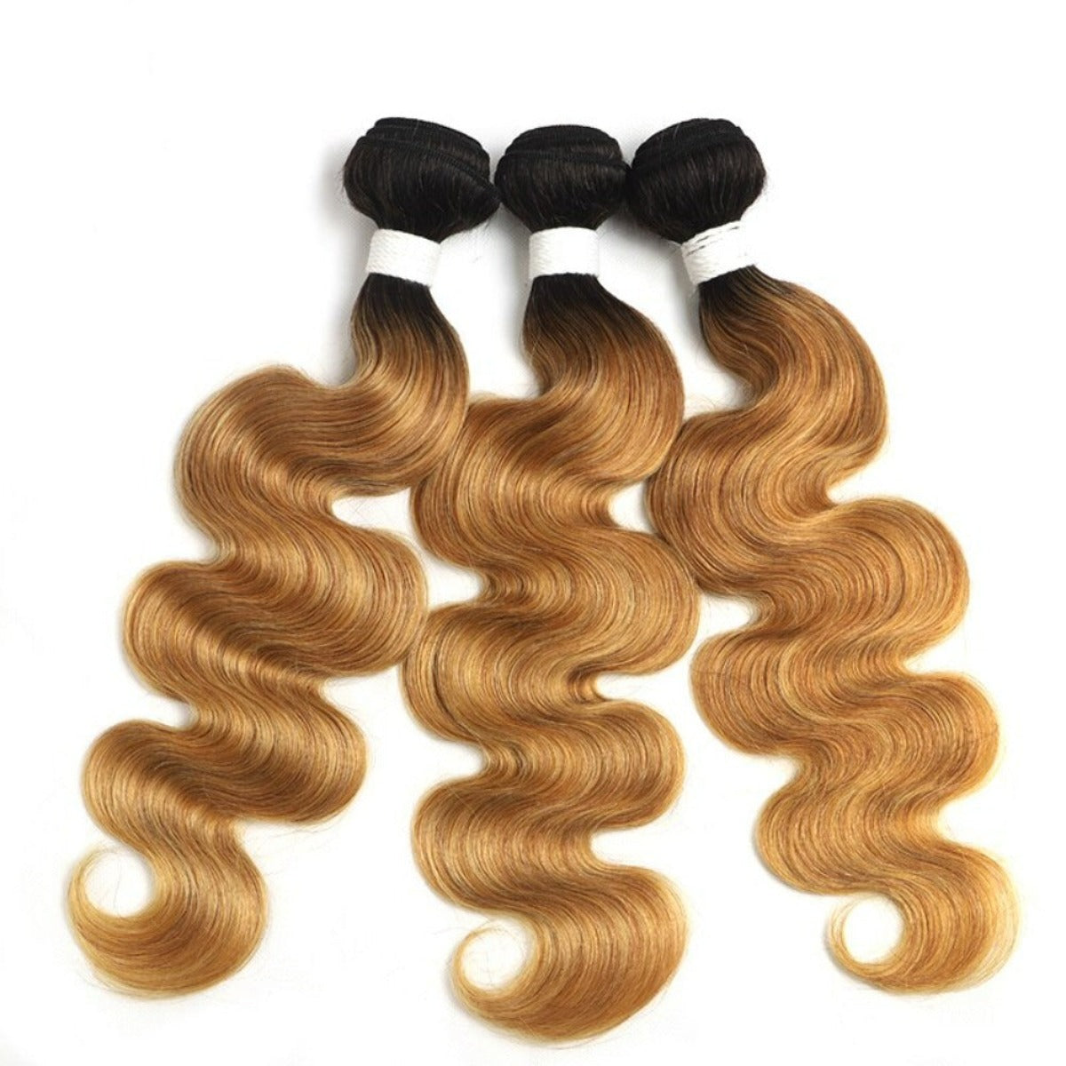 Body Wave Virgin Human Hair Bundles with Closure Ombre