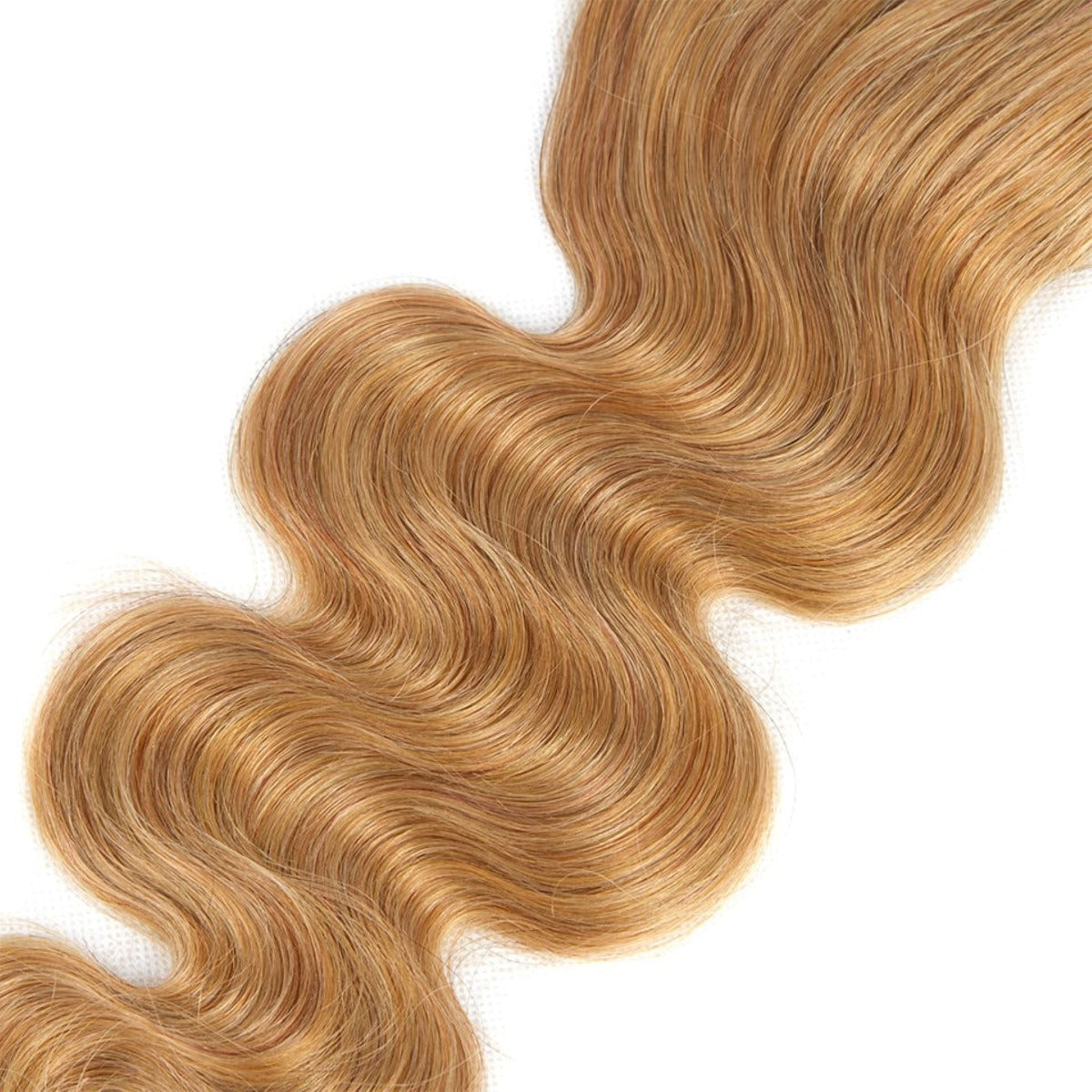 Body Wave Virgin Hair Bundles with closure #27 Dark Blonde