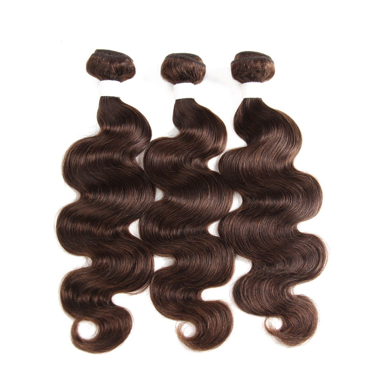 Body Wave Virgin Hair Bundles with Closure Caramel Brown