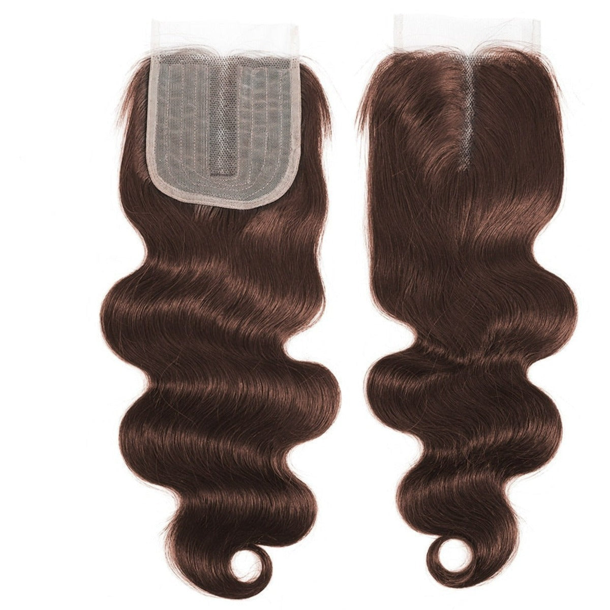Body Wave Virgin Hair Bundles with Closure Caramel Brown