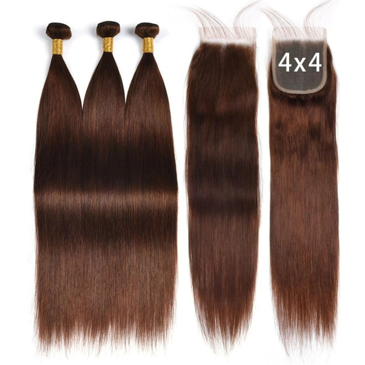 Virgin Straight Hair Bundle with Closure