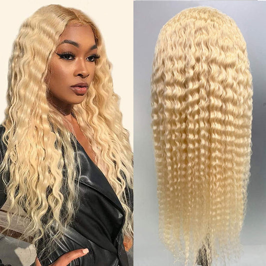 Blonde #613 Deep Wave 4X4 Glueless Lace Closure Wig