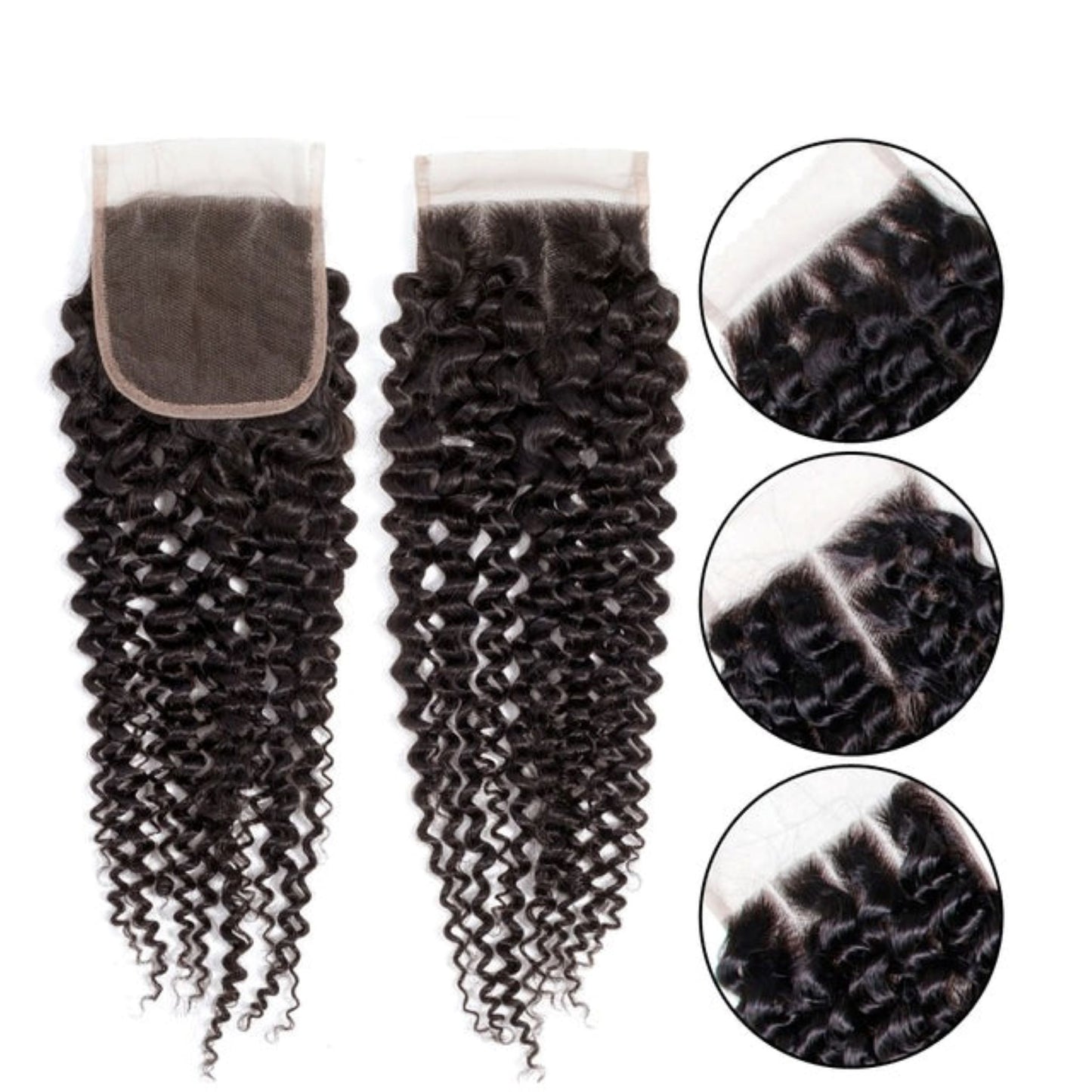 Curly Human Hair Lace Closure