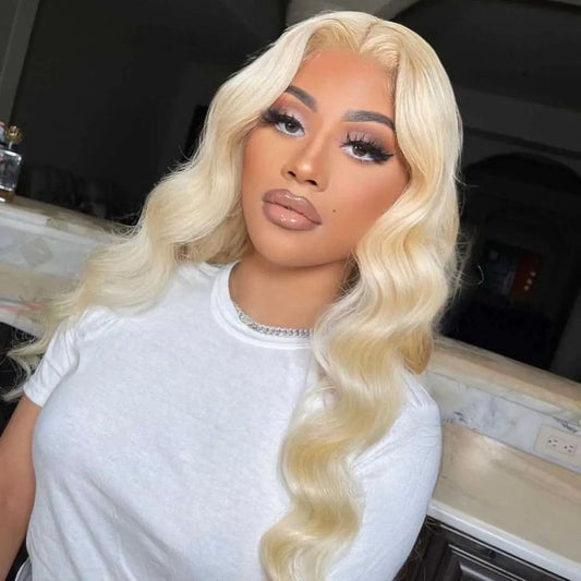 Blonde #613 Body Wave 4X4 Glueless Lace Closure Wig