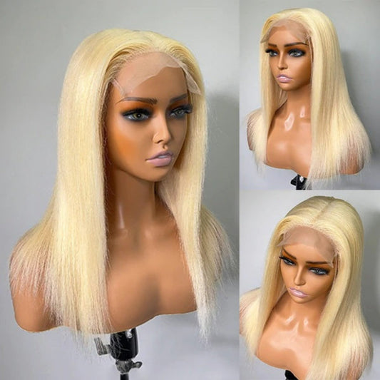 Blonde #613 Straight 4X4 Glueless Lace Closure Wig
